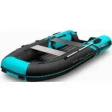 Надувная лодка GLADIATOR E420S черно-бирюзовый (7)