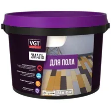 Эмаль VGT ВД-АК-1179 для пола "Профи", венге, 2,5 кг