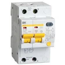 Дифференциальный автомат АД12 2Р 25А 10мА IEK MAD10-2-025-C-010