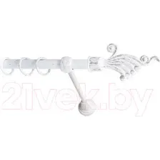 Карниз для штор Lm Decor Кения 023 1р гладкий (белое золото, 4м)