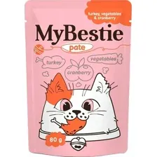 Пресервы MyBestie Паштет с мясом Индейки, Овощами и Клюквой (80 г)