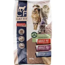 Корм для кошек Cat Fit с птицей и овощами, 10 кг