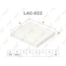 Салонный фильтр LYNXAUTO LAC-822 MAZDA BT-50 11>, FORD Ranger
