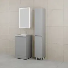 Symbolite Тумба с умывальником Батлер Люкс Plus 1 ящик + Asti 50x45 (серый/серый шелк)