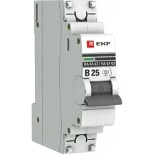 Выключатель автоматический EKF PROxima ВА 47-63 1P 25А (B) 4.5kA mcb4763-1-25B-pro