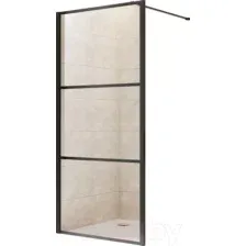 Душевая стенка Adema Смарт компакт 100 Walk-In (черный)