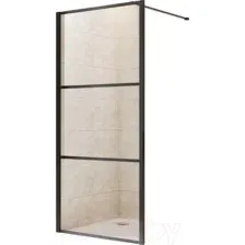Душевая стенка Adema Смарт компакт 90 Walk-In (черный)