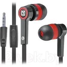 Наушники Defender Pulse 420 (черный/красный) [63424]