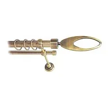 Карниз для штор Lm Decor Эллипс 178 2р гладкий 25/16мм (антик, 2.4м)