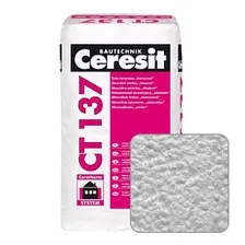 Декоративная штукатурка Ceresit CT 137. Белая (зерно 2.5 мм, 25 кг)