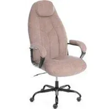 Кресло офисное Tetchair Boss metalBL (ткань, светло-коричневый, KUB 03)