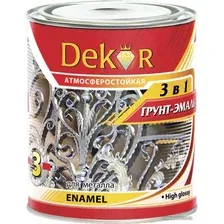 Эмаль Dekor грунт-эмаль 3 в 1 (шоколадный, 1.9 кг)