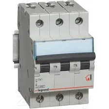 Выключатель автоматический Legrand TX3 3P C 63A 6кА 3M / 404062