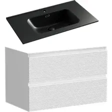 Sancos Тумба с умывальником Folk FL80W + CN7005MB