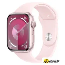 Умные часы Apple Watch Series 9 45 мм (алюминиевый корпус, розовый/розовый, спортивный силиконовый р