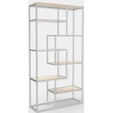 Стеллаж Hype Mebel Зиг-Заг-2 120x200 (белый/древесина белая)