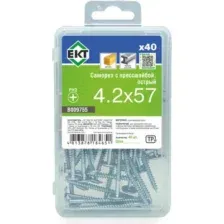 Саморез ЕКТ С прессшайбой 4.2x57 острый / B009755 (40шт)