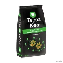 Корм сухой для кошек "Терра Кот" (10 кг; с перепёлками)