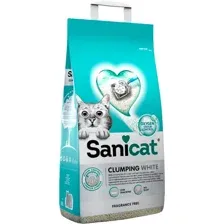 Наполнитель для туалета Sanicat Clumping White Active 10л
