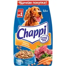 Сухой корм для собак Chappi Всех пород Сытный мясной обед. Мясное изобилие (2.5кг)