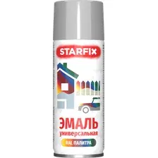 Краска-эмаль аэроз. универсальная серебряный хром STARFIX 520мл (9006)