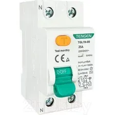 Устройство защитного отключения Tengen TGL1N-80 2P 25A 6kA 30mA A 2M TEN320062