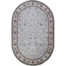 Ковер для жилой комнаты Merinos Valencia Deluxe d251-OVAL-L.BLUE-BROWN (1.5х3)