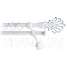 Карниз для штор Lm Decor Веер 006 2р гладкий (белое золото, 2.8м)