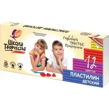 Пластилин Луч Школа творчества 29С 1763-08 (12 цв)