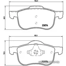Тормозные колодки Brembo P86016