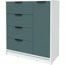 Тумба Интерлиния Концепт КТ-Т90 Глосс (белый платинум/верде)
