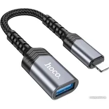Адаптер Hoco UA24 USB Type-A - Lightning (0.16 м, черный)