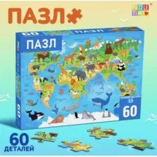 Пазл Puzzle Time Животные мира / 7673631 (60эл)