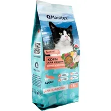 Сухой корм для кошек Manitex Adult Для взрослых Курица и клюква (1.5кг)