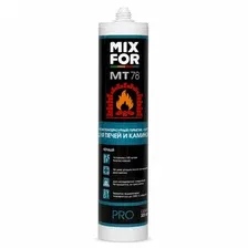 Герметик силикатный MIXFOR MT-78 HiTemp +1500°C  высокотемпературный (печной) черный, 300 мл