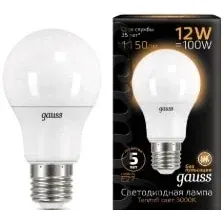 Светодиодная лампочка Gauss E27 12 Вт 3000K 102502112