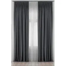 Комплект штор КронасМАрт Блэкаут 250x270 (2шт, антрацит)