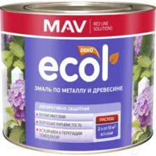Эмаль MAV Ecol ПФ-115 С (900г, белый матовый)