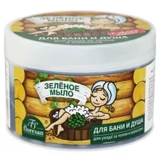 Мыло для бани и душа, натуральное таежное "Зеленое", 450 г