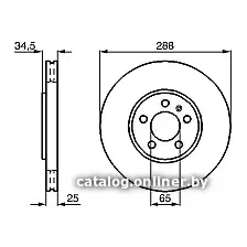 Тормозной диск Bosch 0986478867
