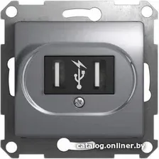 Розетка USB Schneider Electric Glossa GSL000332 (алюминий)