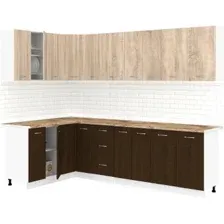 Готовая кухня Кортекс-мебель Корнелия Лира 1.5x2.7 (дуб сонома/венге/мадрид)