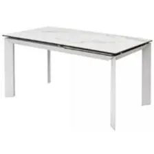 Обеденный стол M-City Cremona 140 High Gloss Statuario / DECDF501THGSTATBLCK140