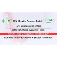 Латексные перчатки SFM мед. хирургич. стерил. неопудр. текстур. однораз. (9.0, 100 шт)