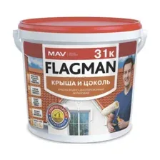 Краска ВД акриловая FLAGMAN 31к крыша и цоколь №355 черешня 11 л