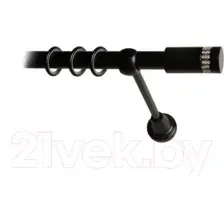 Карниз для штор Lm Decor Имидж 116 1р гладкий 25мм (черный матовый, 2м)