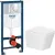 Унитаз подвесной Lauter Square 214903 + GROHE Rapid SL 38721001 (овальная, хром)