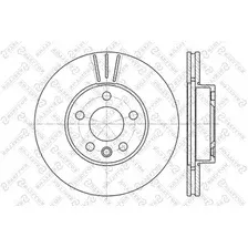 Тормозной диск STELLOX 6020-2545V-SX вентилируемый , передняя ось