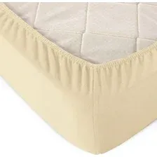 Простыня Alleri Трикотажная на резинке 70x200x20см (бежевый)