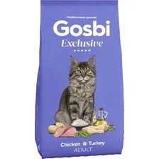 Сухой корм для кошек Gosbi Exclusive cat chicken& turkey adult 1.5 кг